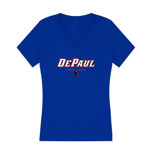 DePaul - NCAA Women's Track & Field : Jaiah Hopf - Women's V-Neck T-Shirt-0