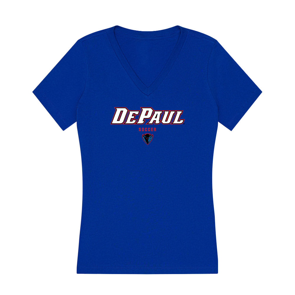 DePaul - NCAA Men's Soccer : Jayden Waski - Women's V-Neck T-Shirt-0