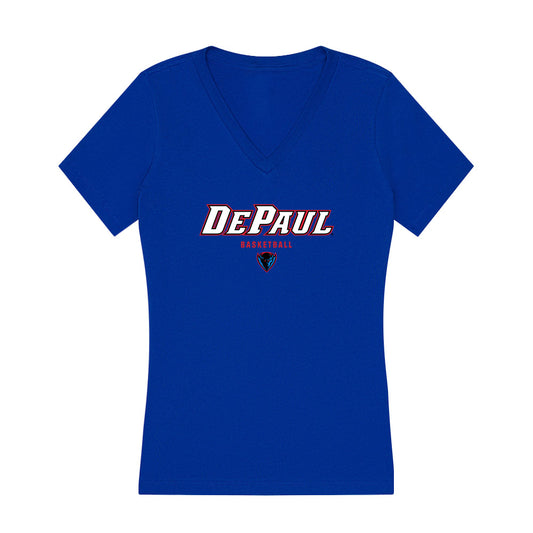 DePaul - NCAA Men's Basketball : Nate Kasher - Women's V-Neck T-Shirt-0