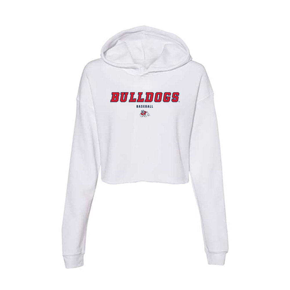 Fresno State - NCAA Baseball : Marcus Nolen - Women's Crop Fleece Hoodie-0