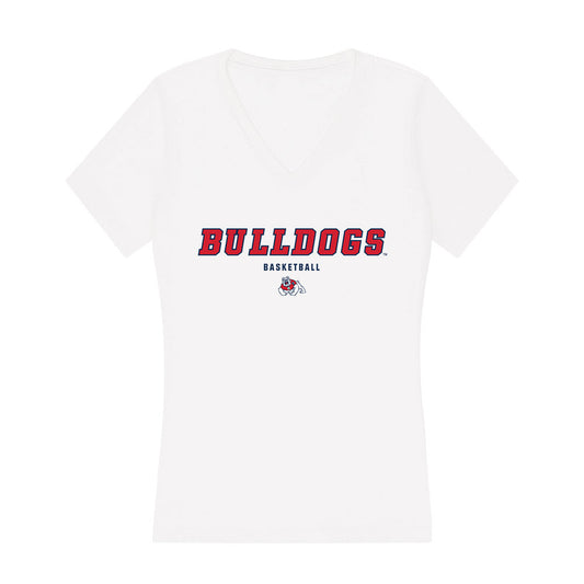 Fresno State - NCAA Women's Basketball : Danae Powell - Women's V-Neck T-Shirt-0