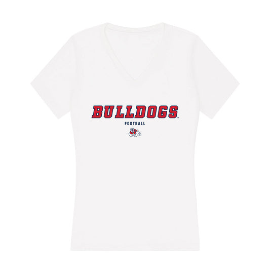 Fresno State - NCAA Football : Edward Fonua - Women's V-Neck T-Shirt-0
