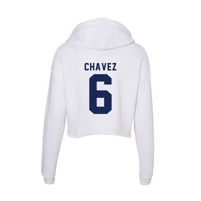 Rice - NCAA Football : Jo Chavez - Women's Crop Fleece Hoodie-1