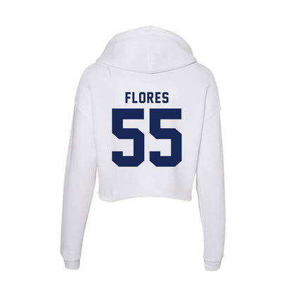 Rice - NCAA Women's Basketball : Victoria Flores - Women's Crop Fleece Hoodie-1