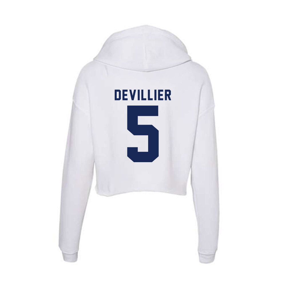 Rice - NCAA Football : Drew Devillier - Women's Crop Fleece Hoodie-1