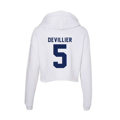 Rice - NCAA Football : Drew Devillier - Women's Crop Fleece Hoodie-1