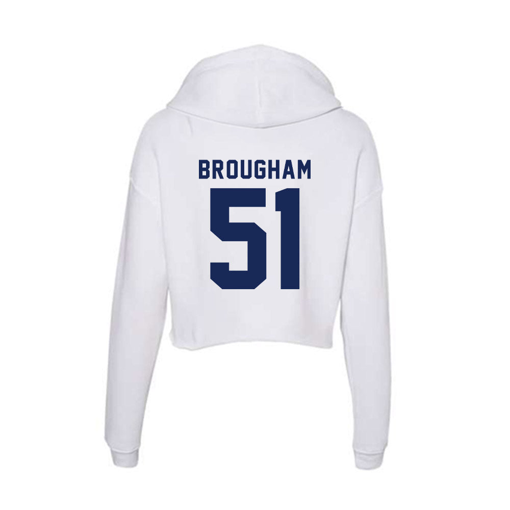 Rice - NCAA Football : Ethan Brougham - Women's Crop Fleece Hoodie-1