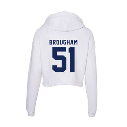 Rice - NCAA Football : Ethan Brougham - Women's Crop Fleece Hoodie-1