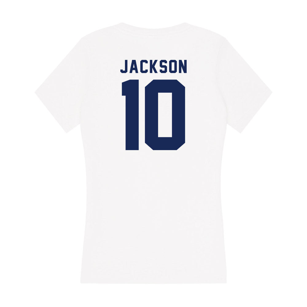 Rice - NCAA Football : Quinton Jackson - Women's V-Neck T-Shirt-1