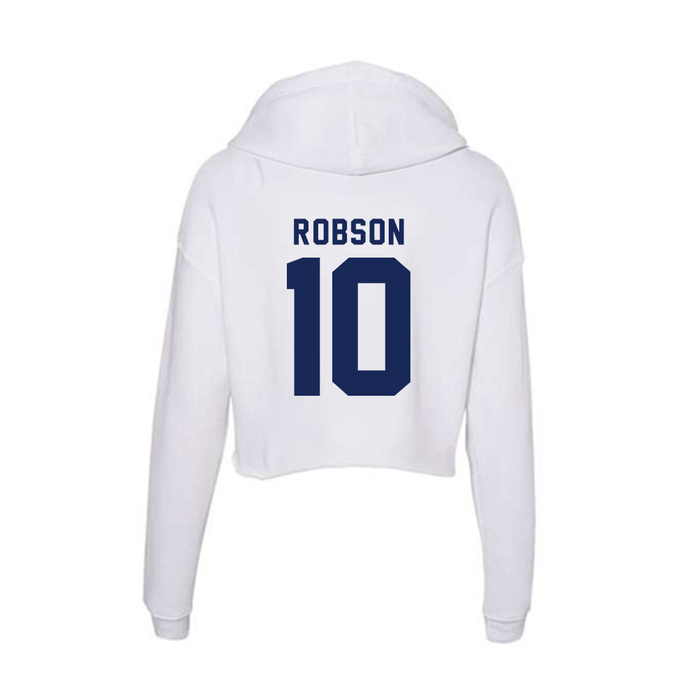 Rice - NCAA Baseball : Colin Robson - Women's Crop Fleece Hoodie-1