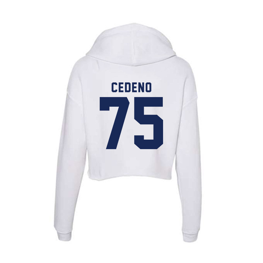 Rice - NCAA Football : Miguel Cedeno - Women's Crop Fleece Hoodie-1