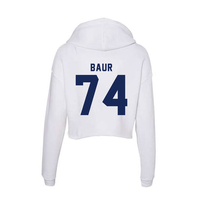 Rice - NCAA Football : Brad Baur - Women's Crop Fleece Hoodie-1