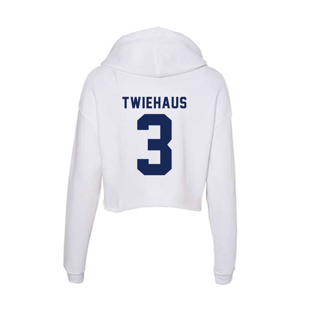 Rice - NCAA Women's Basketball : Jill Twiehaus - Women's Crop Fleece Hoodie-1