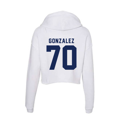 Rice - NCAA Football : Isaiah Gonzalez - Women's Crop Fleece Hoodie-1