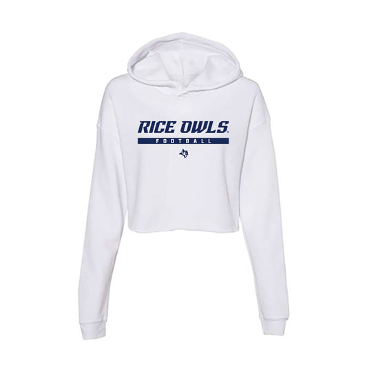 Rice - NCAA Football : Blaise Tita - Women's Crop Fleece Hoodie-0