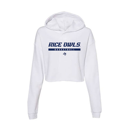 Rice - NCAA Women's Basketball : Trinity Gooden - Women's Crop Fleece Hoodie-0