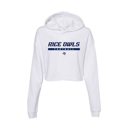 Rice - NCAA Football : Payton Matthews - Women's Crop Fleece Hoodie-0