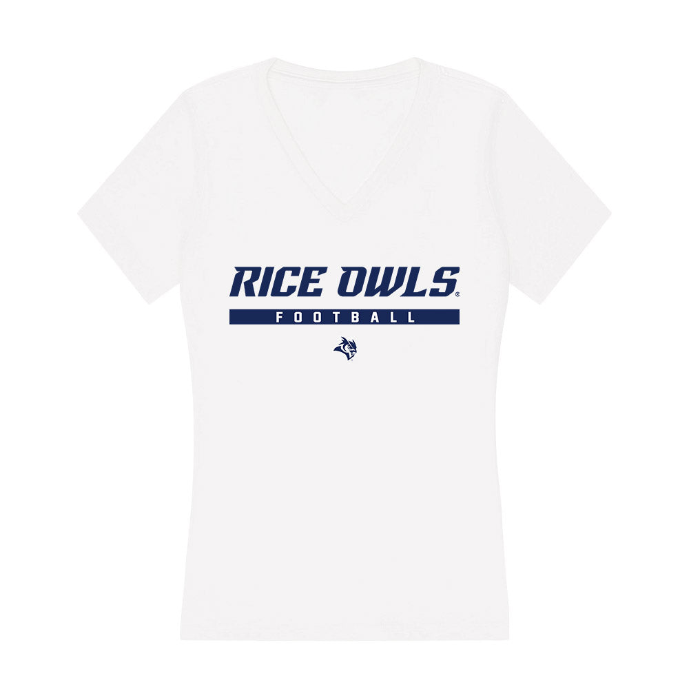 Rice - NCAA Football : Micah Barnett - Women's V-Neck T-Shirt-0