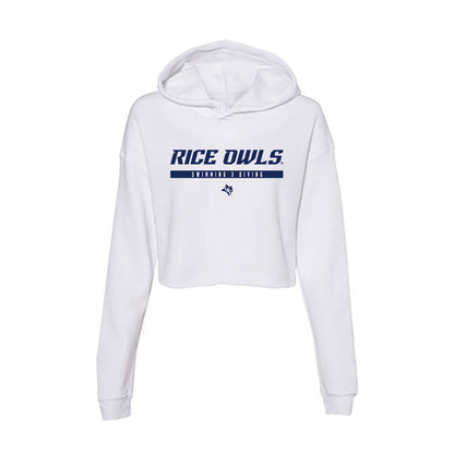 Rice - NCAA Women's Swimming & Diving : Antonina Harned - Women's Crop Fleece Hoodie-0