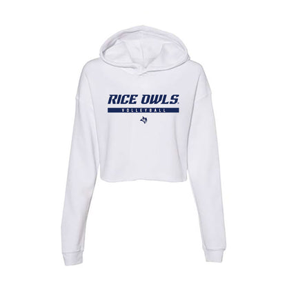 Rice - NCAA Women's Volleyball : Gaby Mansfield - Women's Crop Fleece Hoodie-0