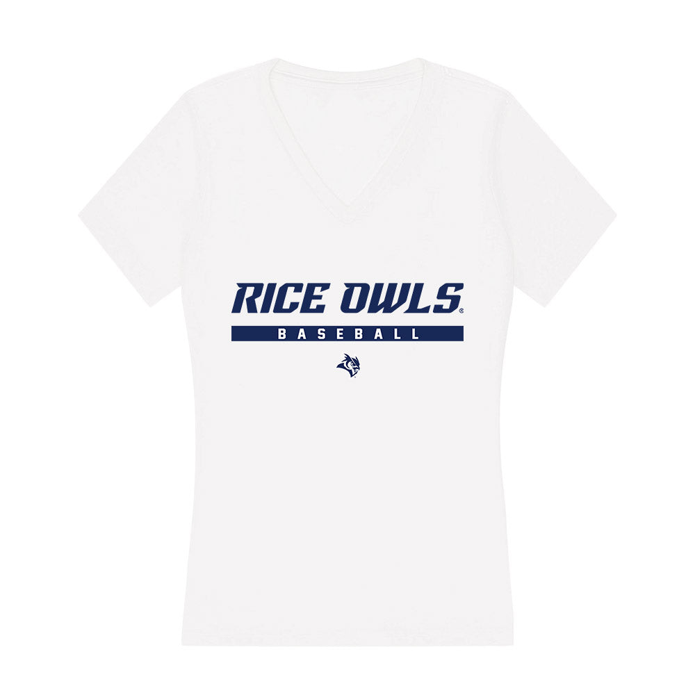 Rice - NCAA Baseball : Josï¿½ Vasquez - Women's V-Neck T-Shirt-0