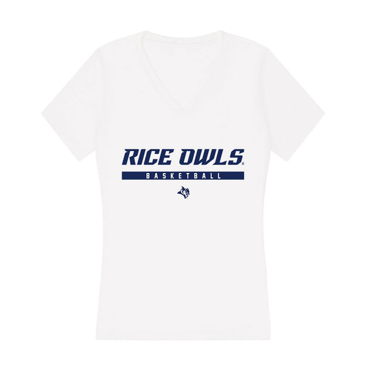 Rice - NCAA Men's Basketball : Travis Evee - Women's V-Neck T-Shirt-0