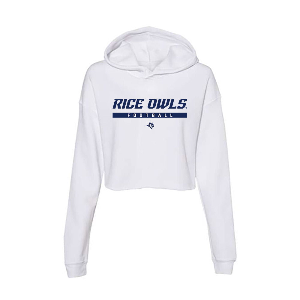 Rice - NCAA Football : Alexander Scherle - Women's Crop Fleece Hoodie-0