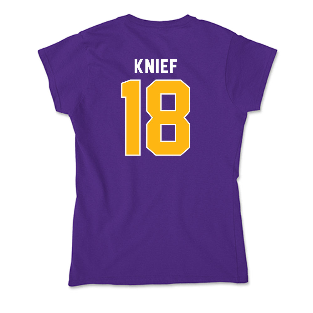 Northern Iowa - NCAA Women's Soccer : Kylie Knief - Soft Style Women’s T-Shirt-1