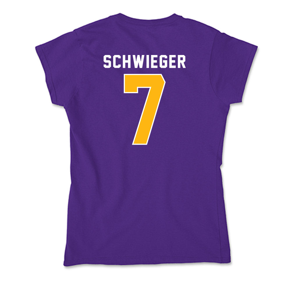 Northern Iowa - NCAA Men's Basketball : Ben Schwieger - Soft Style Women’s T-Shirt-1