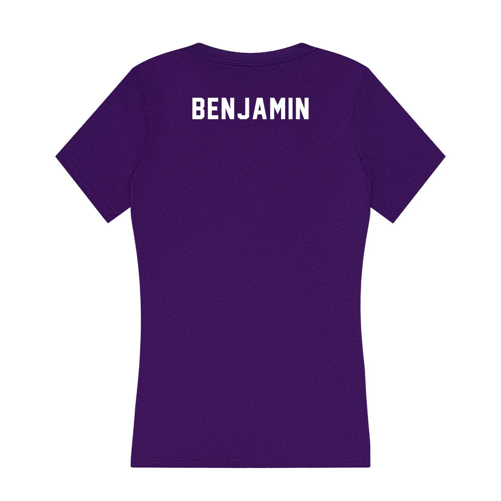 Northern Iowa - NCAA Women's Swimming & Diving : Crystal Benjamin - Women's V-Neck T-Shirt-1