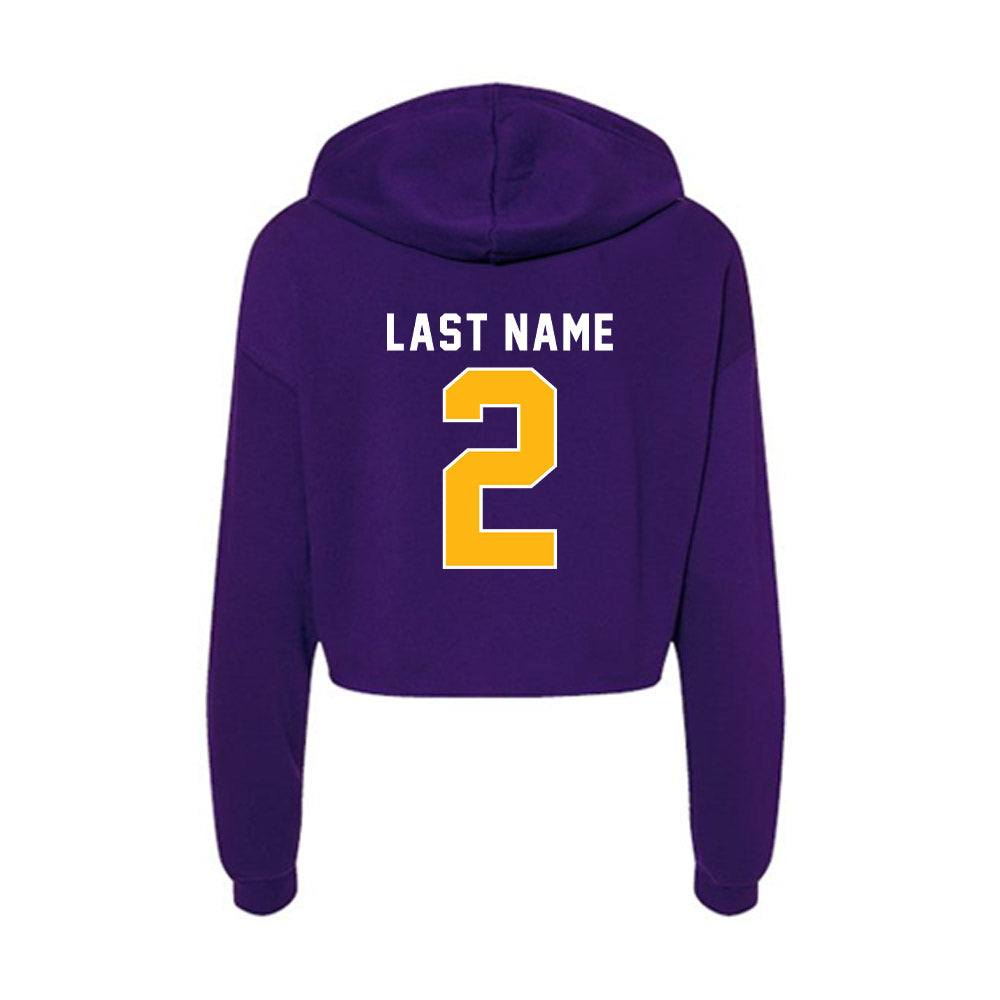 Northern Iowa - NCAA Football : Tye Edwards - Women's Crop Fleece Hoodie-1