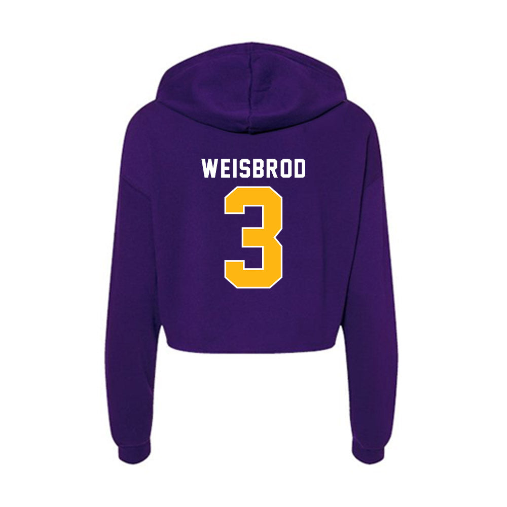 Northern Iowa - NCAA Men's Basketball : Max Weisbrod - Women's Crop Fleece Hoodie-1