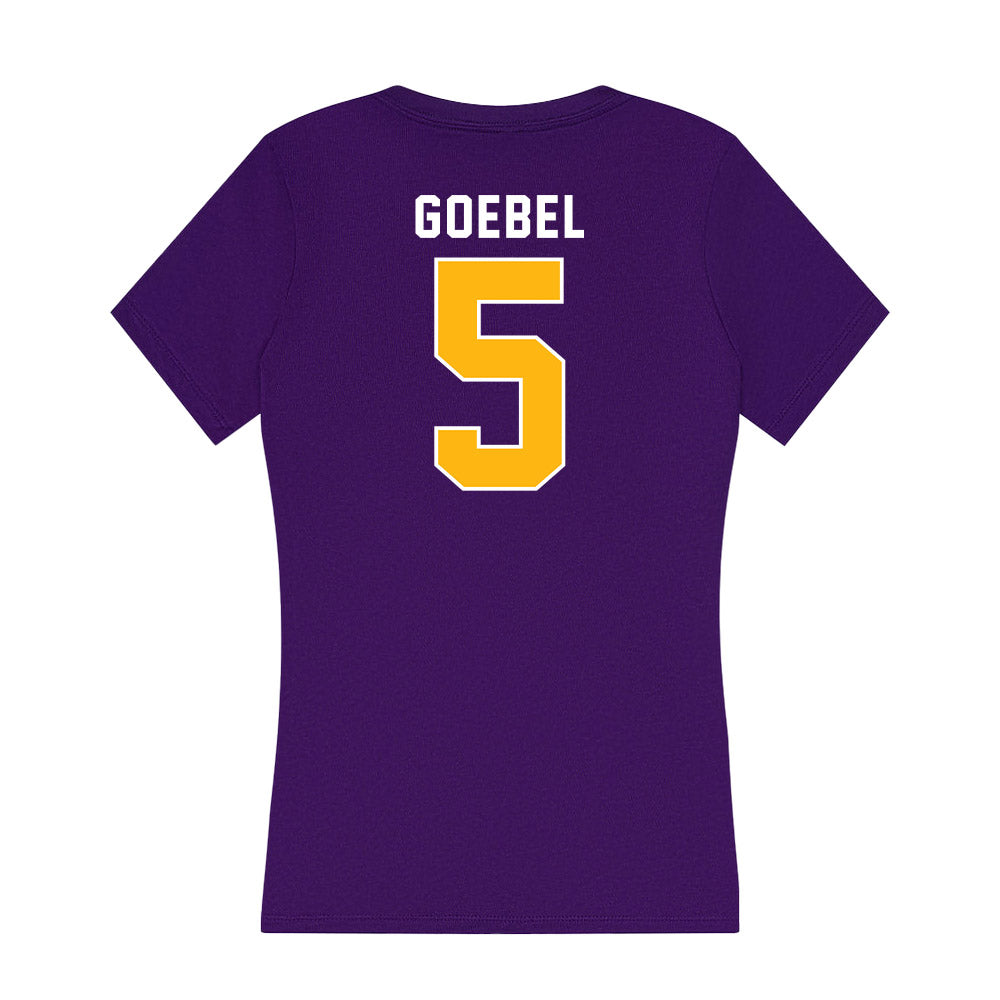 Northern Iowa - NCAA Women's Basketball : Ryley Goebel - Women's V-Neck T-Shirt-1