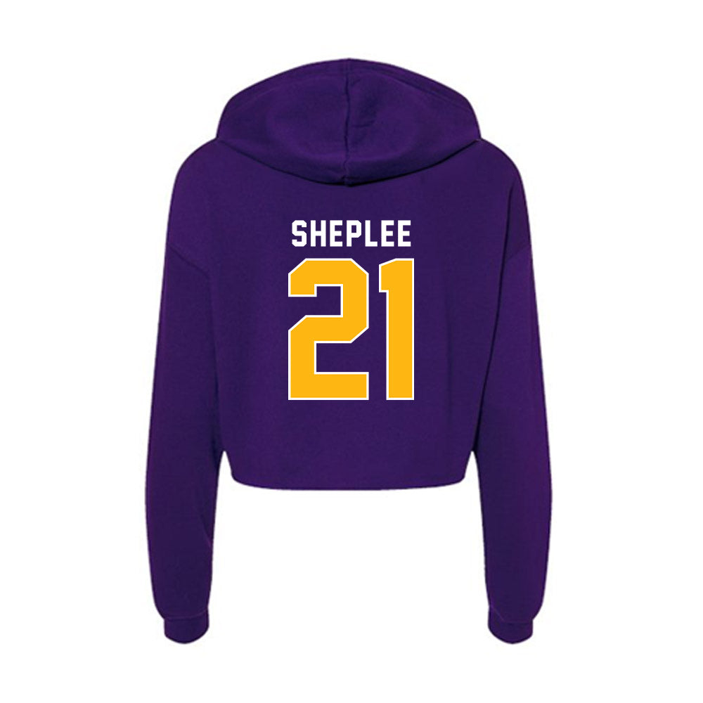 Northern Iowa - NCAA Women's Basketball : Eliana Sheplee - Women's Crop Fleece Hoodie-1