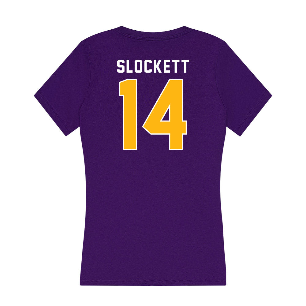 Northern Iowa - NCAA Softball : Brynlee Slockett - Women's V-Neck T-Shirt-1