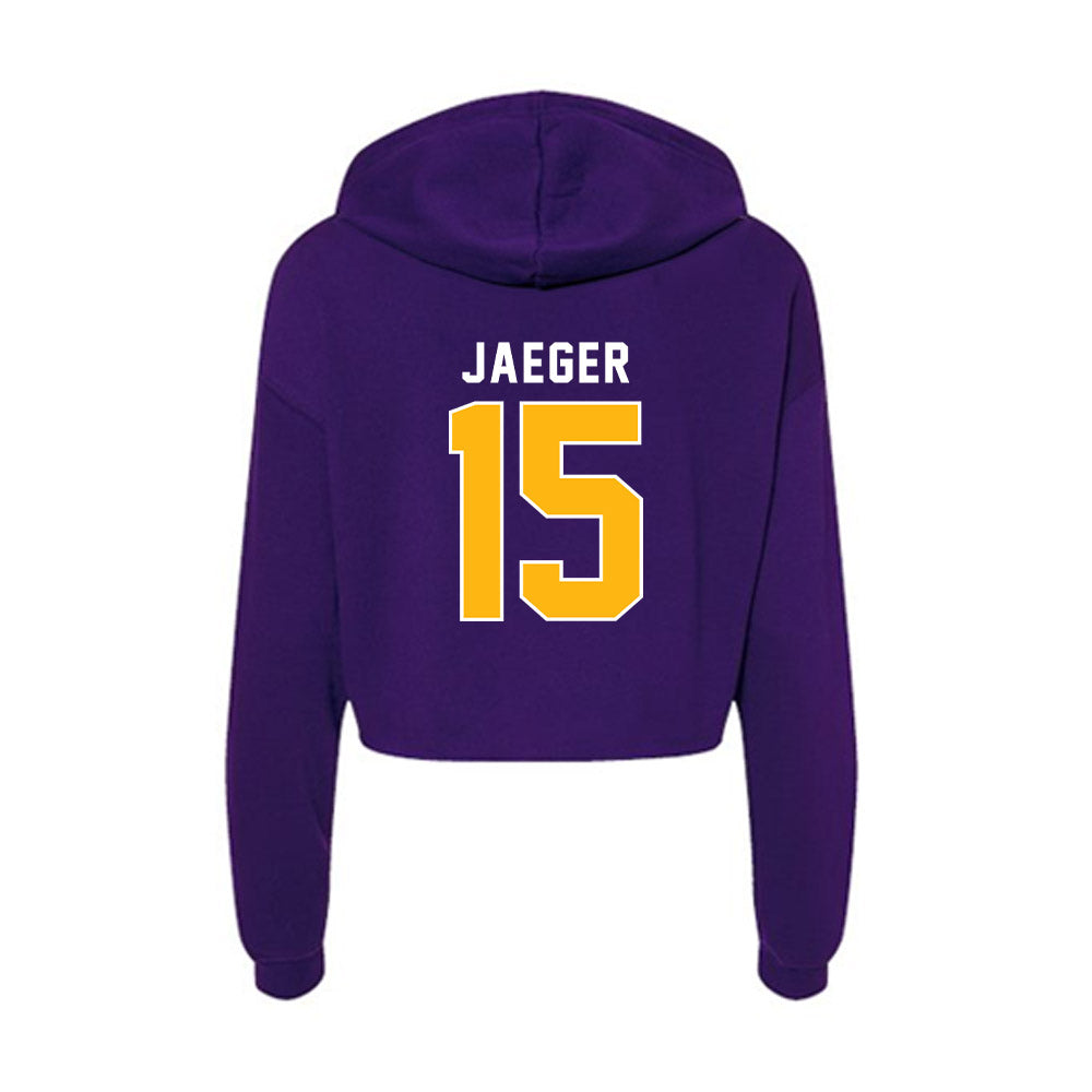 Northern Iowa - NCAA Women's Basketball : Elise Jaeger - Women's Crop Fleece Hoodie-1