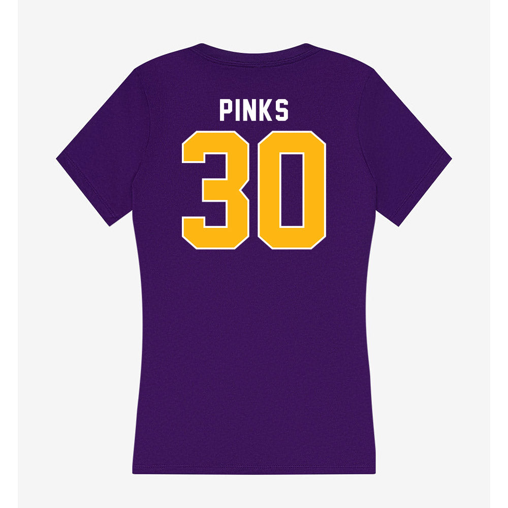 Northern Iowa - NCAA Football : Isaiah Pinks - Women's V-Neck T-Shirt-1