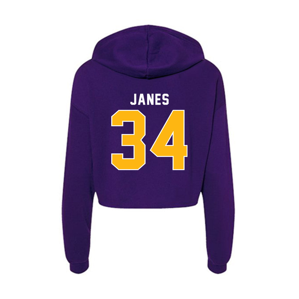 Northern Iowa - NCAA Women's Basketball : Kaylynn Janes - Women's Crop Fleece Hoodie-1