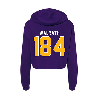 Northern Iowa - NCAA Wrestling : C.J. Walrath - Women's Crop Fleece Hoodie-1