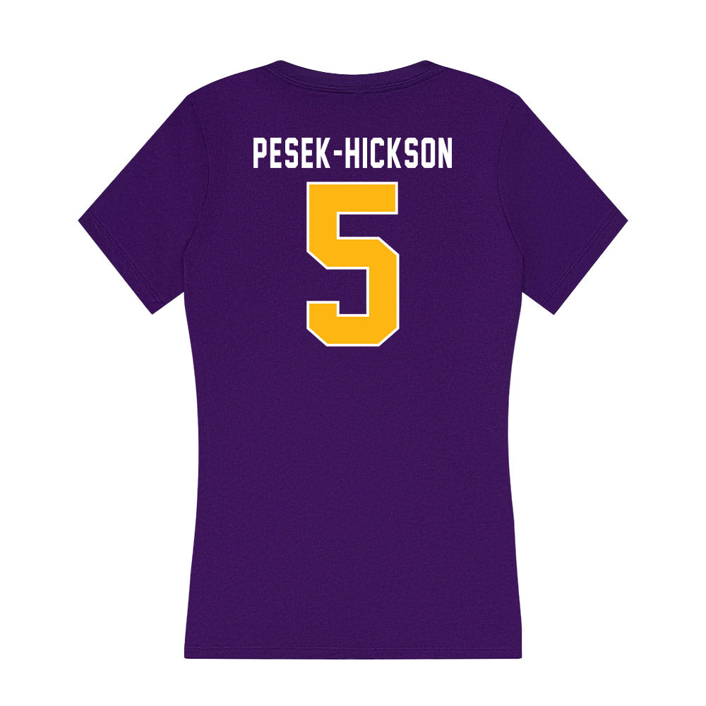 Northern Iowa - NCAA Football : Amauri Pesek-Hickson - Women's V-Neck T-Shirt-1