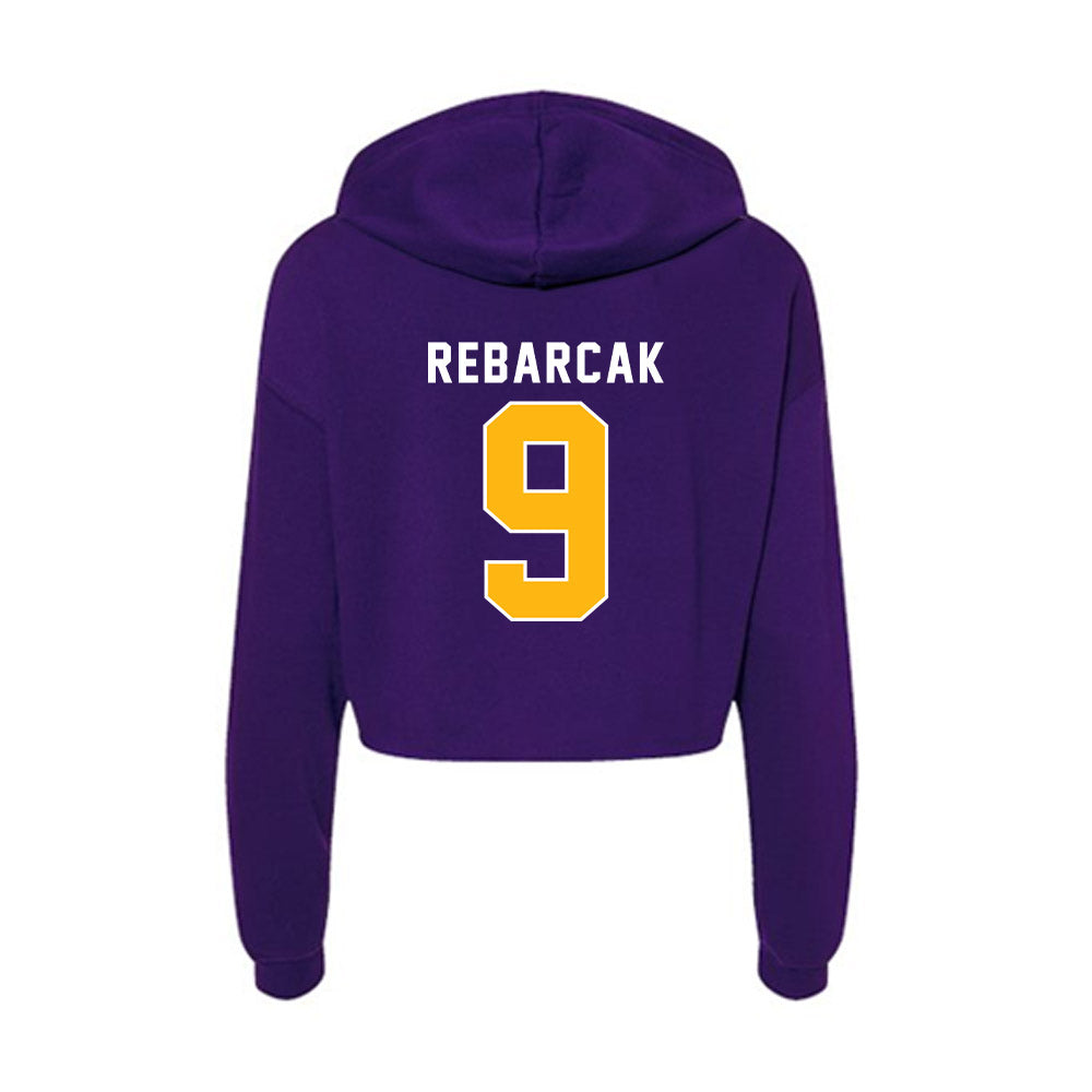 Northern Iowa - NCAA Football : Kaz Rebarcak - Women's Crop Fleece Hoodie-1