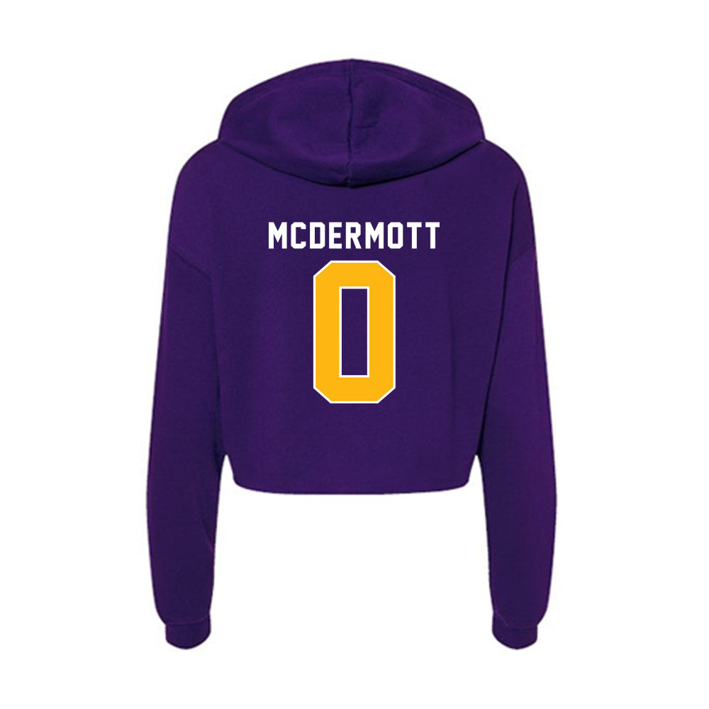 Northern Iowa - NCAA Women's Basketball : Maya McDermott - Women's Crop Fleece Hoodie-1