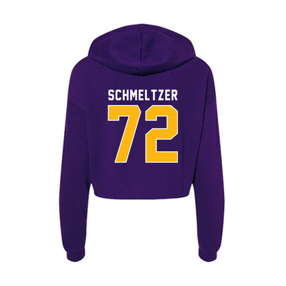 Northern Iowa - NCAA Football : Max Schmeltzer - Women's Crop Fleece Hoodie-1