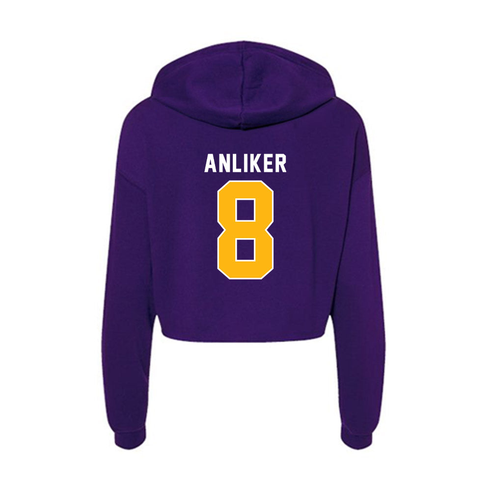 Northern Iowa - NCAA Women's Soccer : Ella Anliker - Women's Crop Fleece Hoodie-1