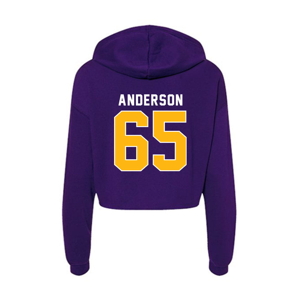 Northern Iowa - NCAA Football : Blake Anderson - Women's Crop Fleece Hoodie-1