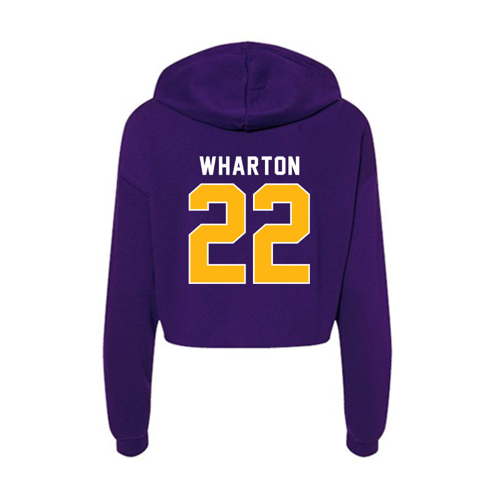 Northern Iowa - NCAA Women's Basketball : Taryn Wharton - Women's Crop Fleece Hoodie-1