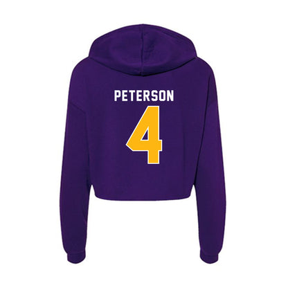 Northern Iowa - NCAA Football : Robbie Peterson - Women's Crop Fleece Hoodie-1