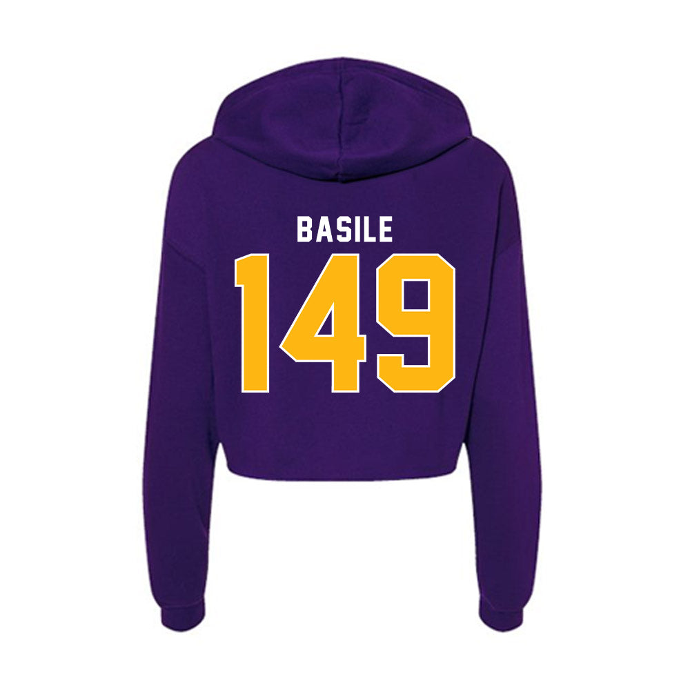 Northern Iowa - NCAA Wrestling : Ethan Basile - Women's Crop Fleece Hoodie-1