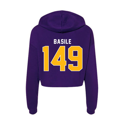 Northern Iowa - NCAA Wrestling : Ethan Basile - Women's Crop Fleece Hoodie-1