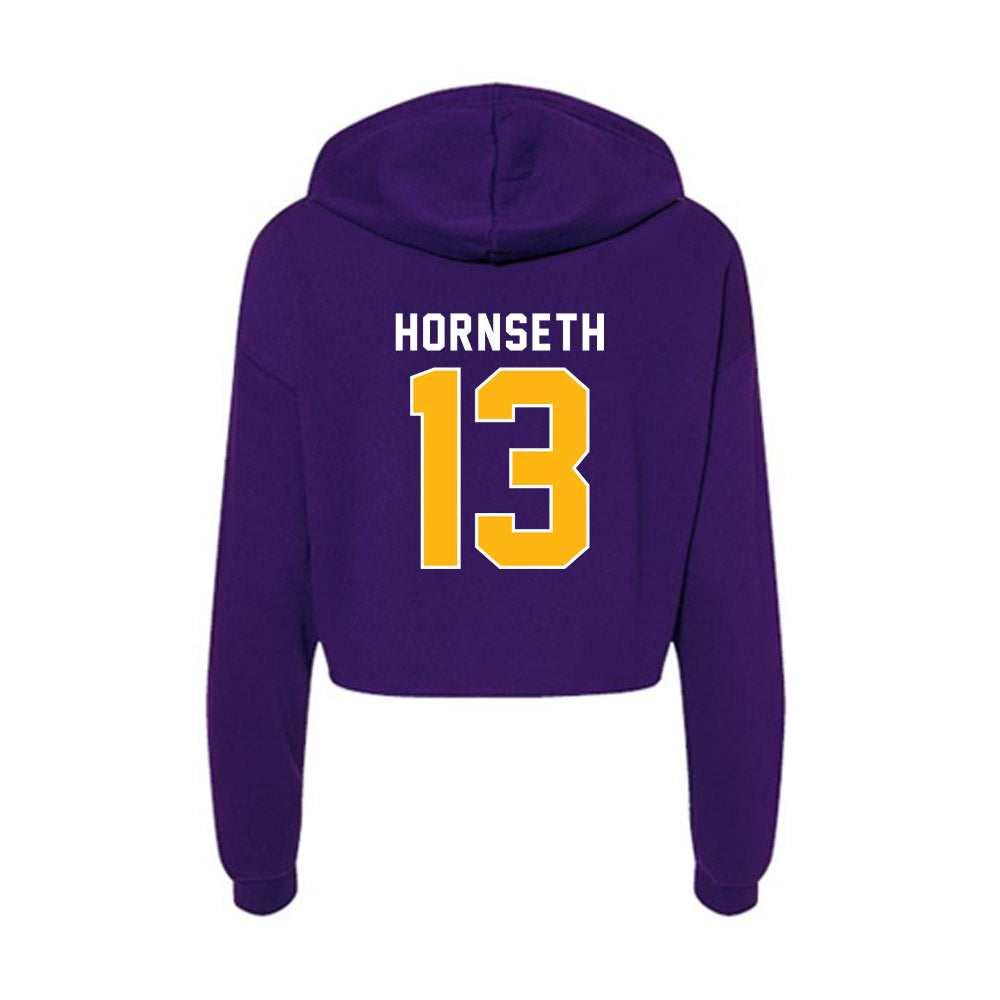 Northern Iowa - NCAA Men's Basketball : Will Hornseth - Women's Crop Fleece Hoodie-1